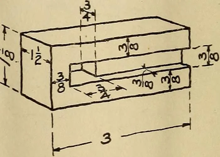 An illustration from Mechanical drawing; working drawings, 1911, leaf 83
