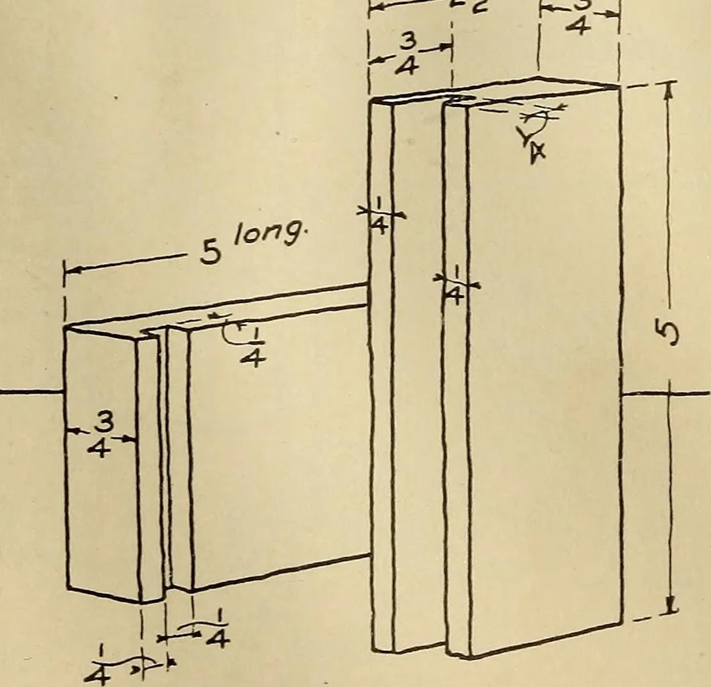 An illustration from Mechanical drawing; working drawings, 1911, leaf 83