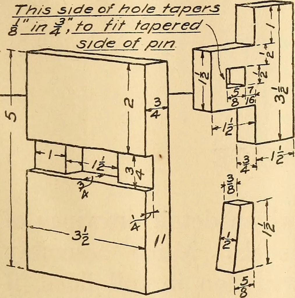 An illustration from Mechanical drawing; working drawings, 1911, leaf 84