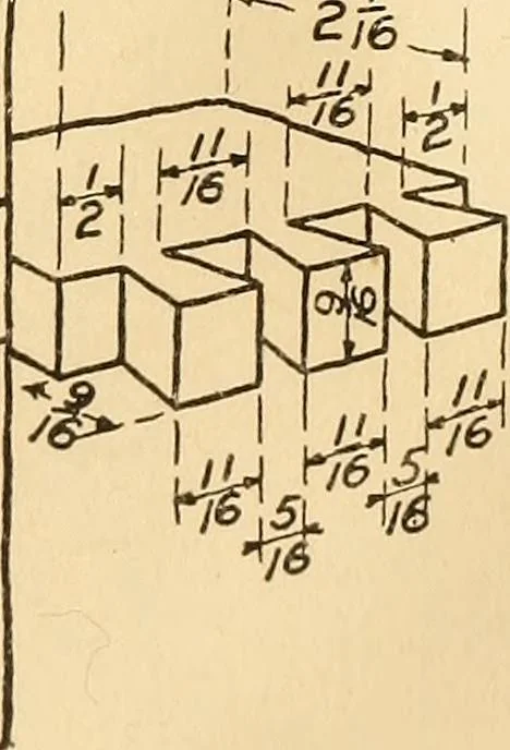 An illustration from Mechanical drawing; working drawings, 1911, leaf 84