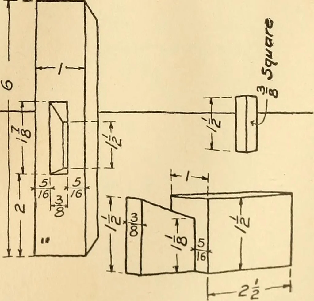 An illustration from Mechanical drawing; working drawings, 1911, leaf 84