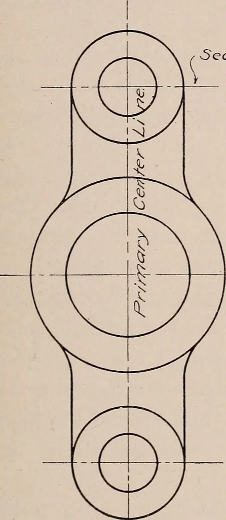 An illustration from Mechanical drawing; working drawings, 1911, leaf 102