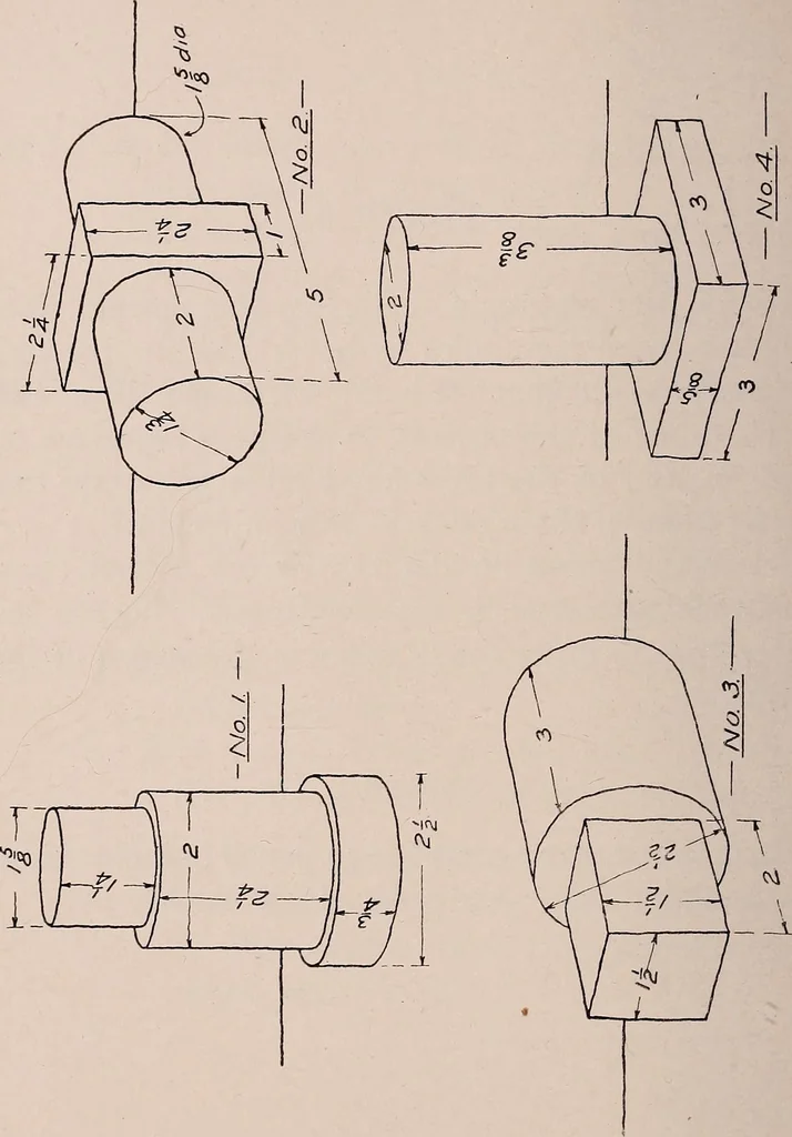 An illustration from Mechanical drawing; working drawings, 1911, leaf 107