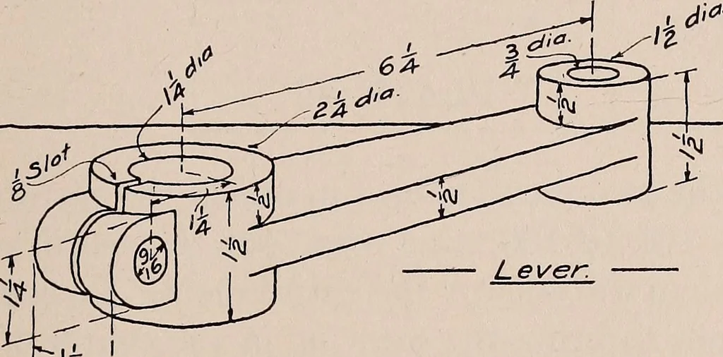 An illustration from Mechanical drawing; working drawings, 1911, leaf 110