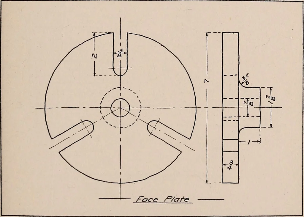 An illustration from Mechanical drawing; working drawings, 1911, leaf 114
