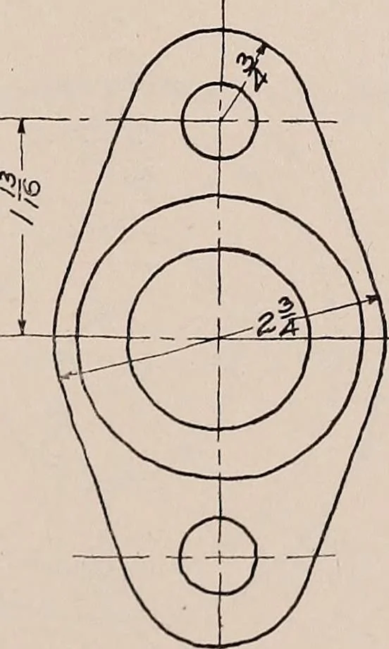 An illustration from Mechanical drawing; working drawings, 1911, leaf 116