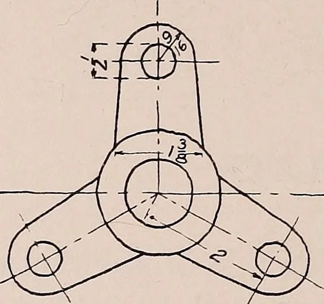 An illustration from Mechanical drawing; working drawings, 1911, leaf 119