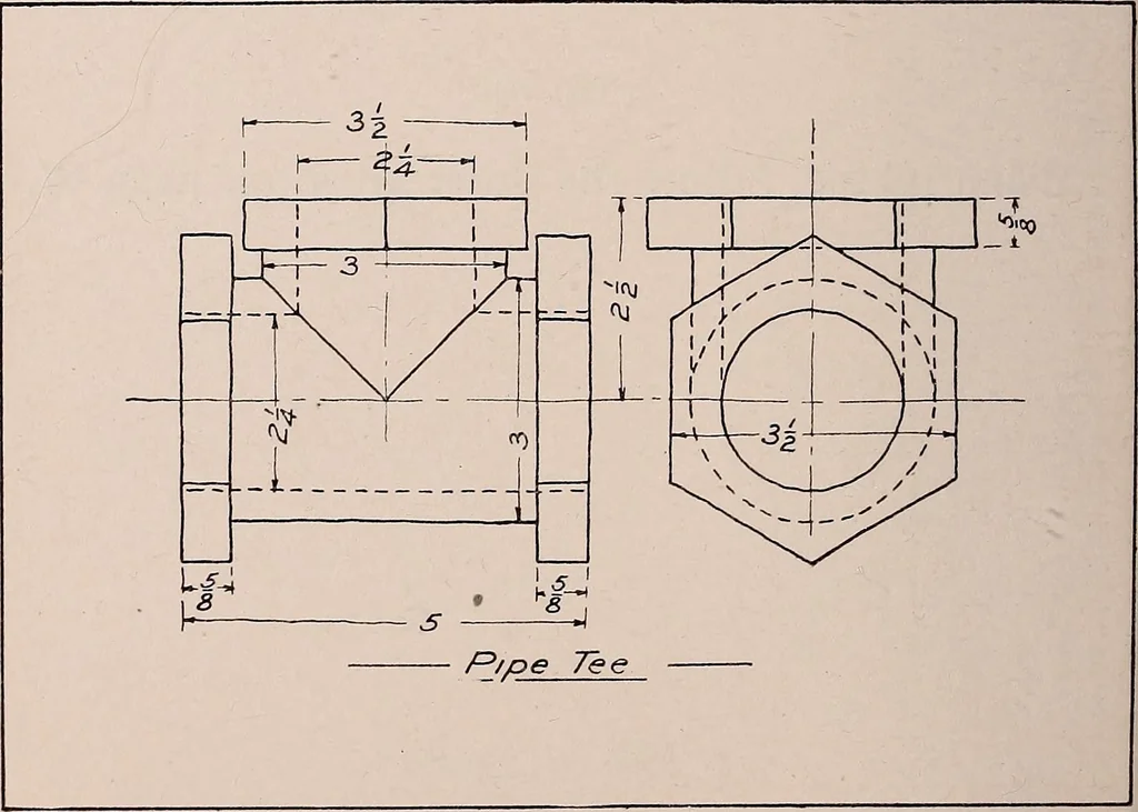 An illustration from Mechanical drawing; working drawings, 1911, leaf 119