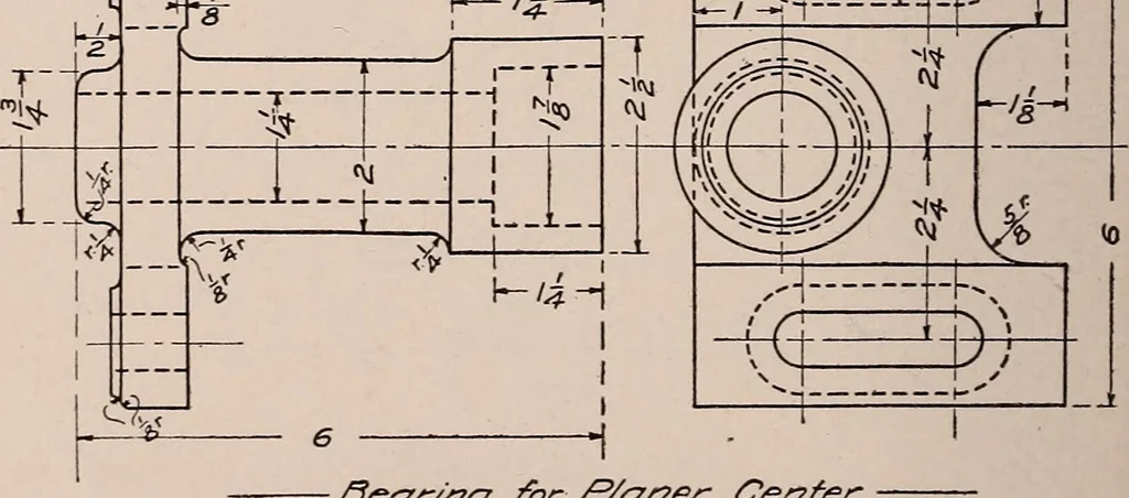 An illustration from Mechanical drawing; working drawings, 1911, leaf 129