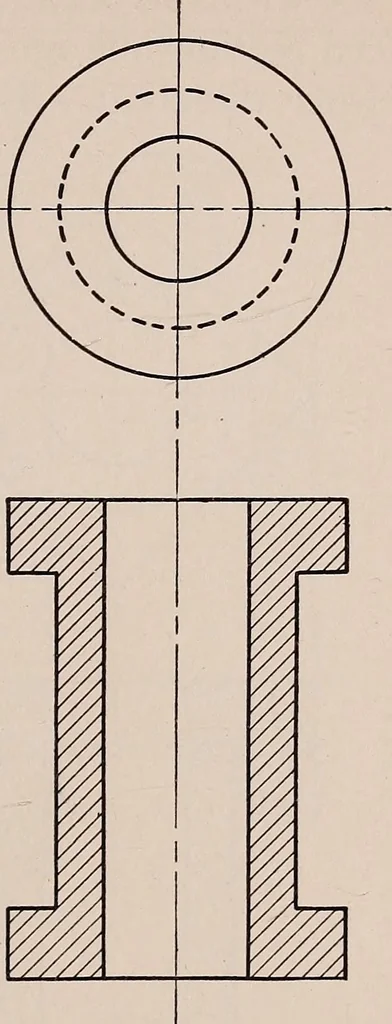An illustration from Mechanical drawing; working drawings, 1911, leaf 132