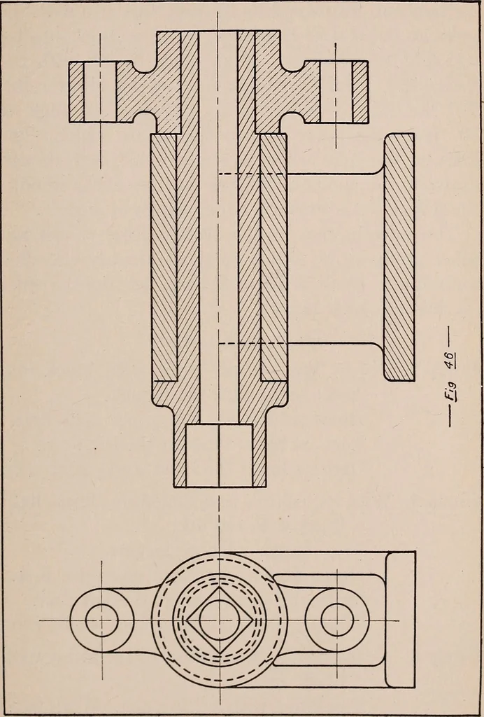 An illustration from Mechanical drawing; working drawings, 1911, leaf 134