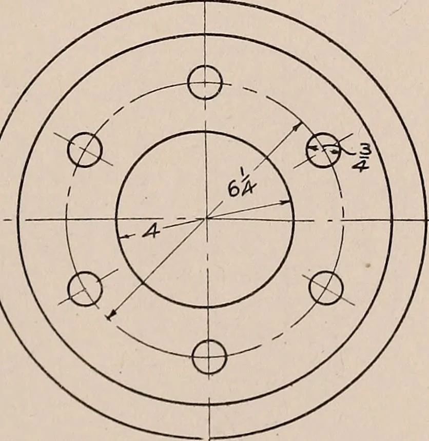 An illustration from Mechanical drawing; working drawings, 1911, leaf 138