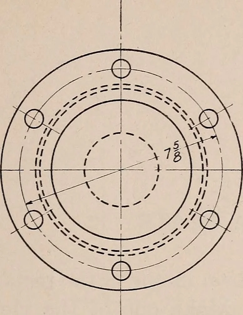 An illustration from Mechanical drawing; working drawings, 1911, leaf 142