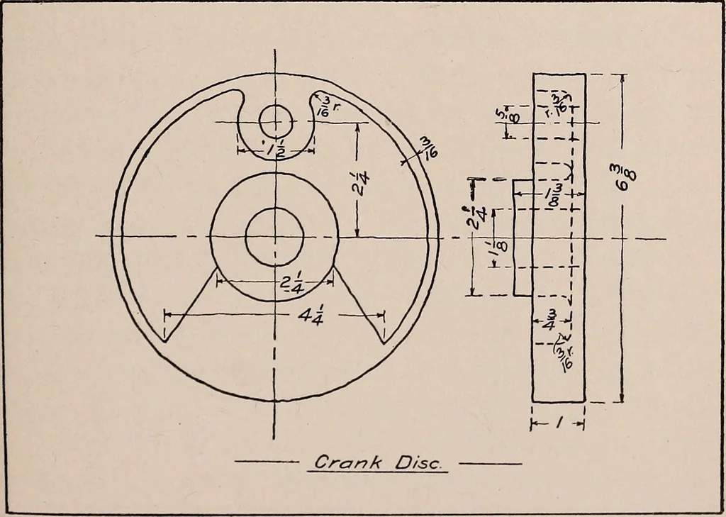 An illustration from Mechanical drawing; working drawings, 1911, leaf 144