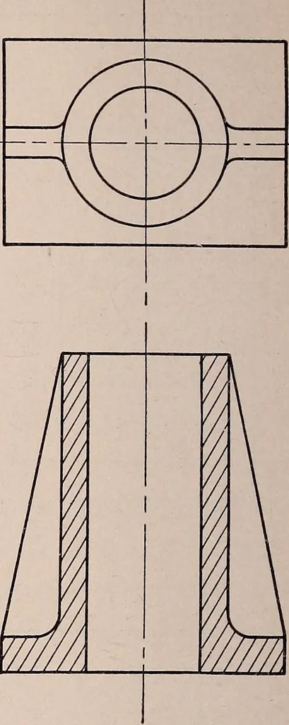 An illustration from Mechanical drawing; working drawings, 1911, leaf 151