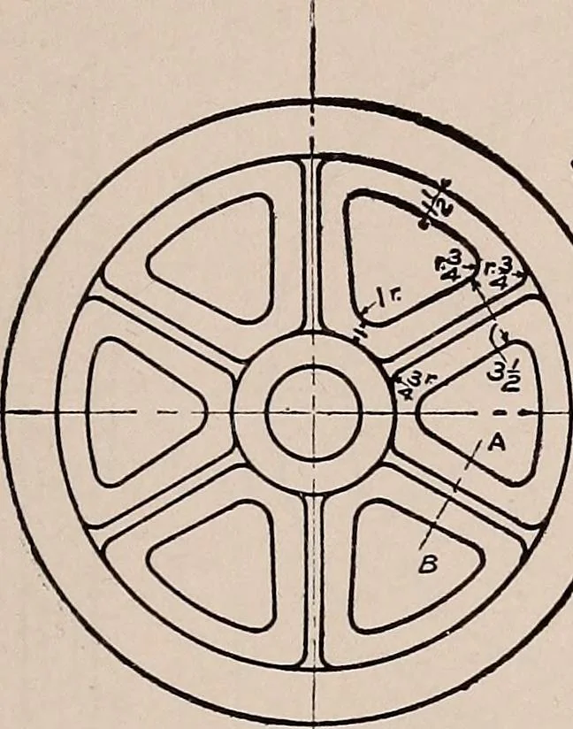 An illustration from Mechanical drawing; working drawings, 1911, leaf 156