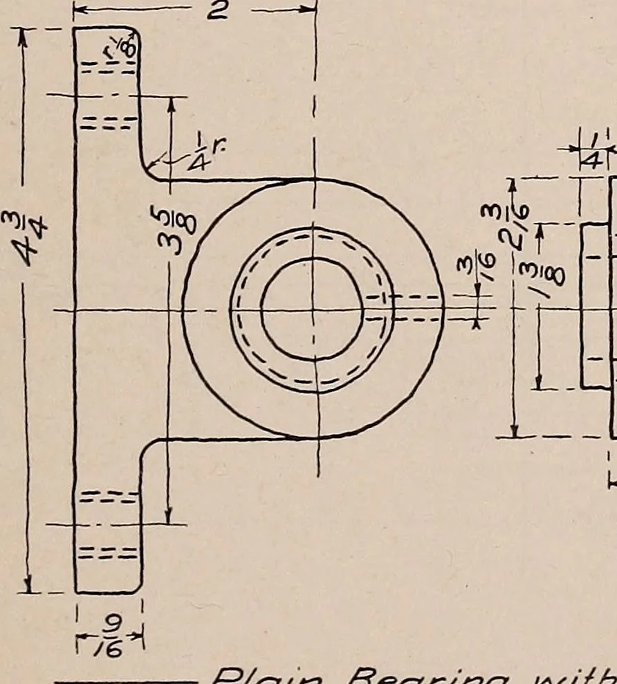 An illustration from Mechanical drawing; working drawings, 1911, leaf 160
