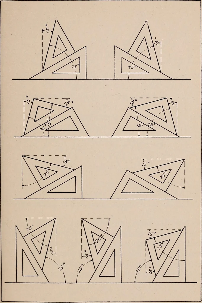 An illustration from Mechanical drawing; working drawings, 1911, leaf 38