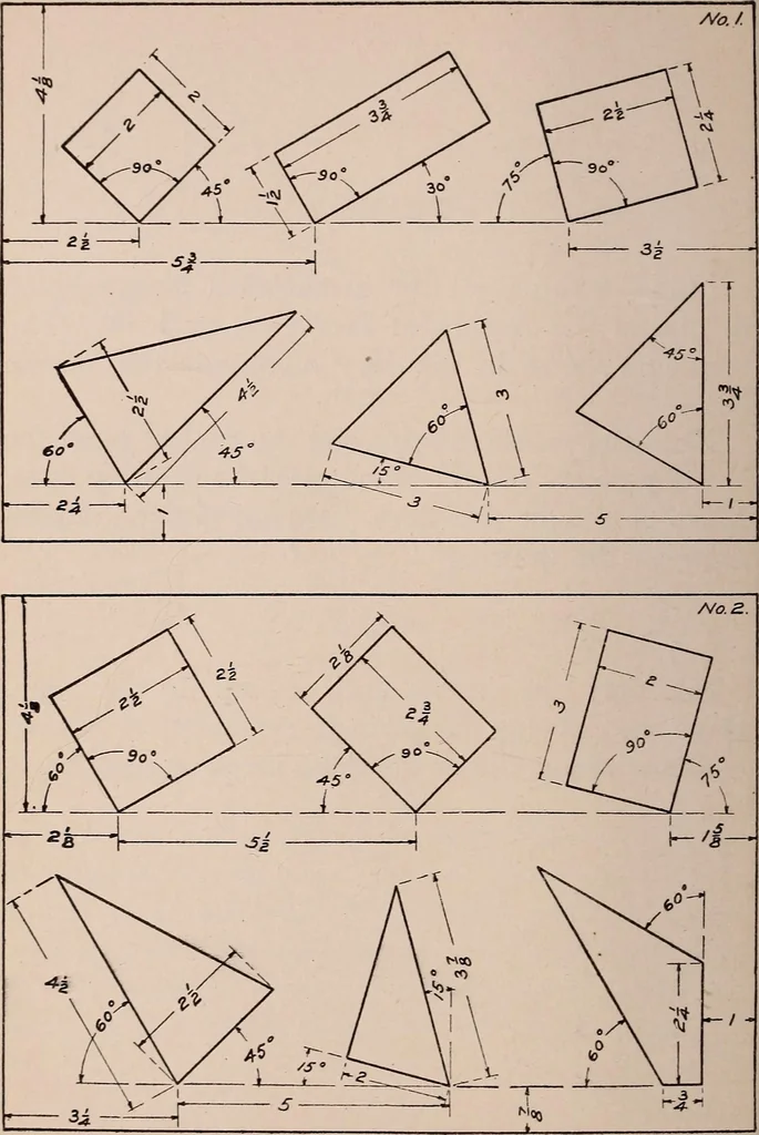 An illustration from Mechanical drawing; working drawings, 1911, leaf 41