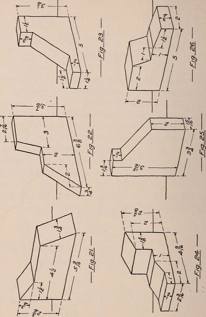 An illustration from Mechanical drawing; working drawings, 1911, leaf 69