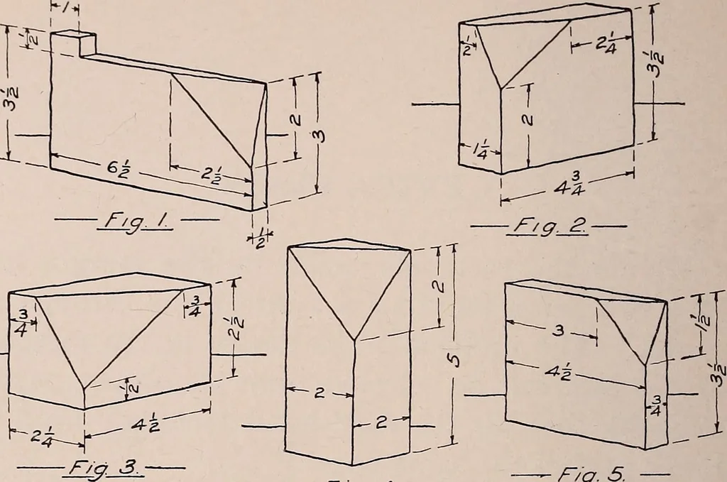 An illustration from Mechanical drawing; working drawings, 1911, leaf 71
