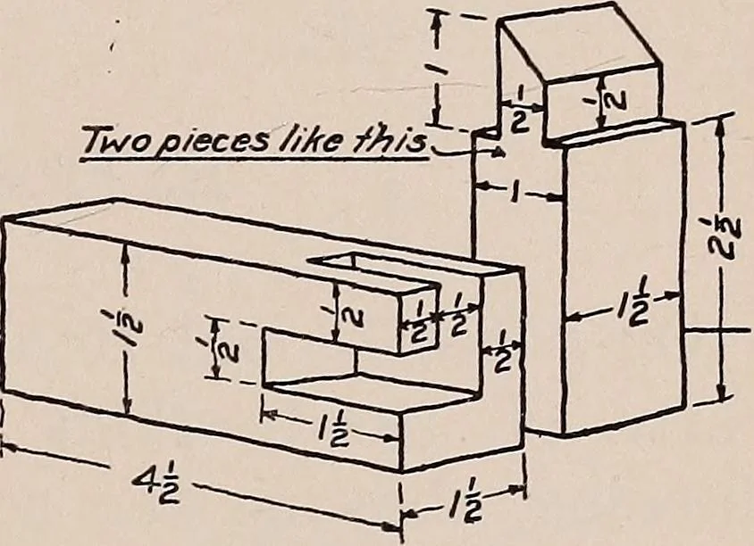 An illustration from Mechanical drawing; working drawings, 1911, leaf 84