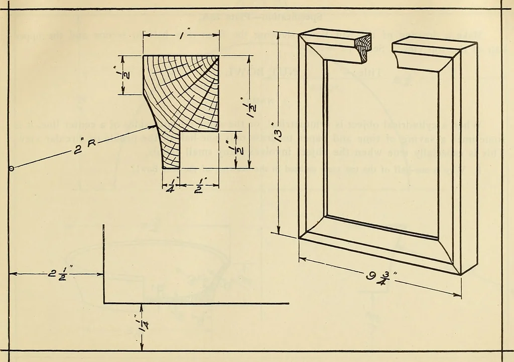 An illustration from Mechanical drawing problems for high schools, normal schools and vocational schools, 1918, leaf 104