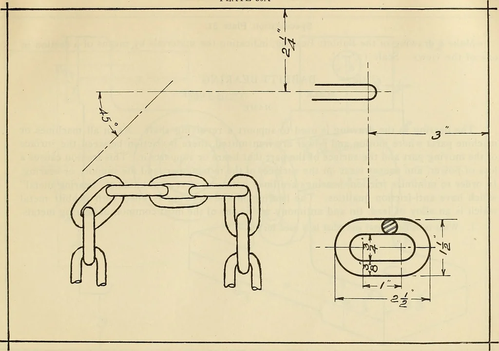 An illustration from Mechanical drawing problems for high schools, normal schools and vocational schools, 1918, leaf 114