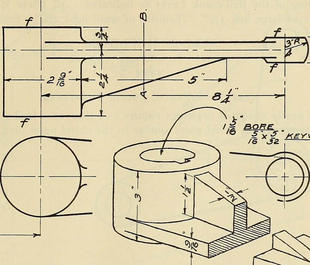 An illustration from Mechanical drawing problems for high schools, normal schools and vocational schools, 1918, leaf 120