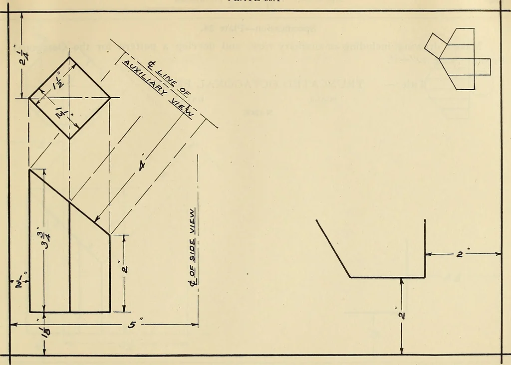 An illustration from Mechanical drawing problems for high schools, normal schools and vocational schools, 1918, leaf 126