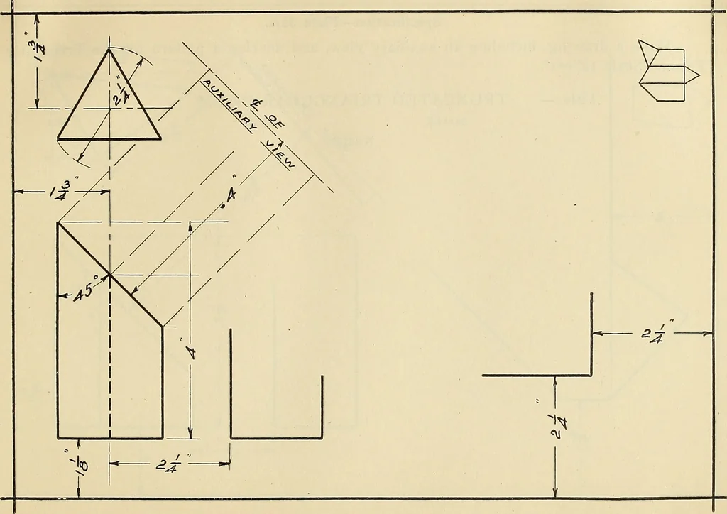 An illustration from Mechanical drawing problems for high schools, normal schools and vocational schools, 1918, leaf 132