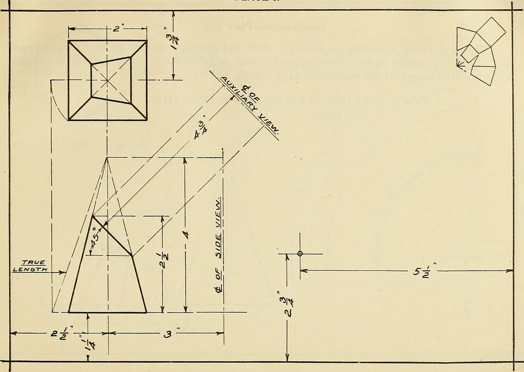 An illustration from Mechanical drawing problems for high schools, normal schools and vocational schools, 1918, leaf 138