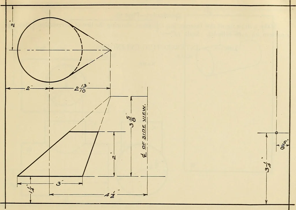 An illustration from Mechanical drawing problems for high schools, normal schools and vocational schools, 1918, leaf 148