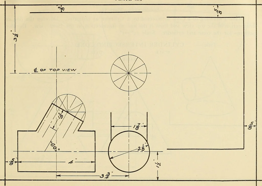 An illustration from Mechanical drawing problems for high schools, normal schools and vocational schools, 1918, leaf 152