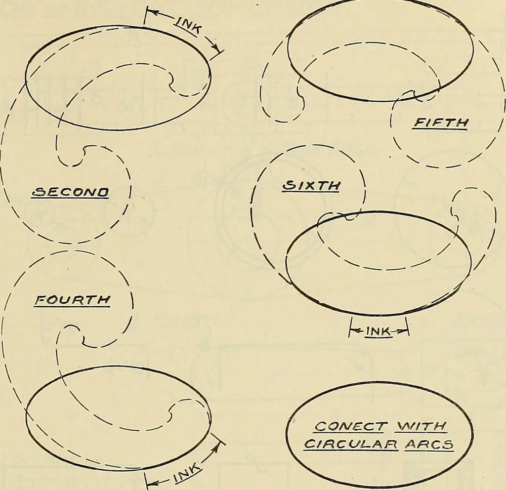 An illustration from Mechanical drawing problems for high schools, normal schools and vocational schools, 1918, leaf 196
