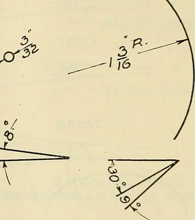An illustration from Mechanical drawing problems for high schools, normal schools and vocational schools, 1918, leaf 197