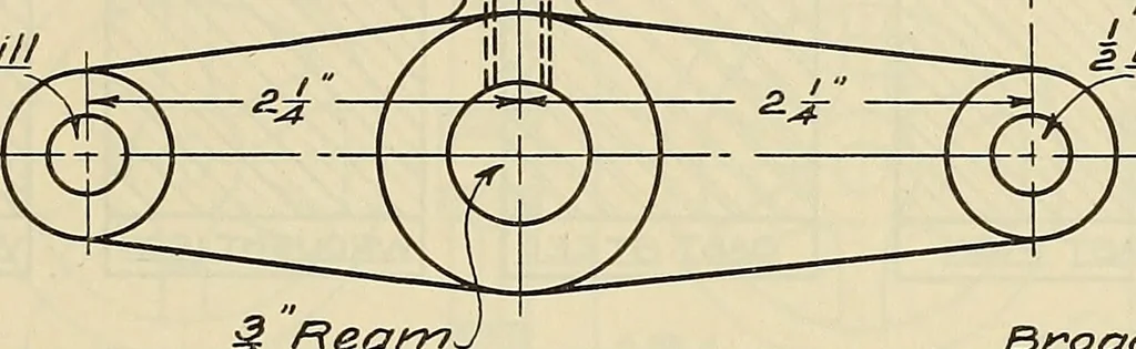 An illustration from Mechanical drawing problems for high schools, normal schools and vocational schools, 1918, leaf 198