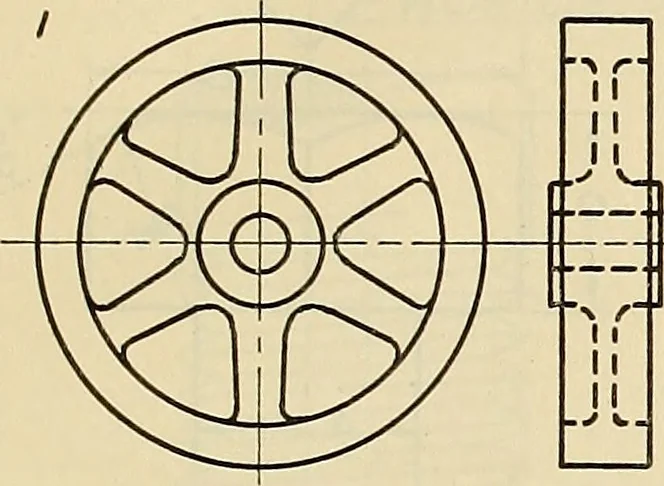An illustration from Mechanical drawing problems for high schools, normal schools and vocational schools, 1918, leaf 200