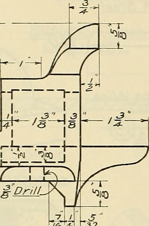An illustration from Mechanical drawing problems for high schools, normal schools and vocational schools, 1918, leaf 209