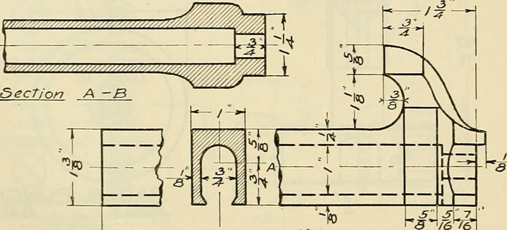 An illustration from Mechanical drawing problems for high schools, normal schools and vocational schools, 1918, leaf 209
