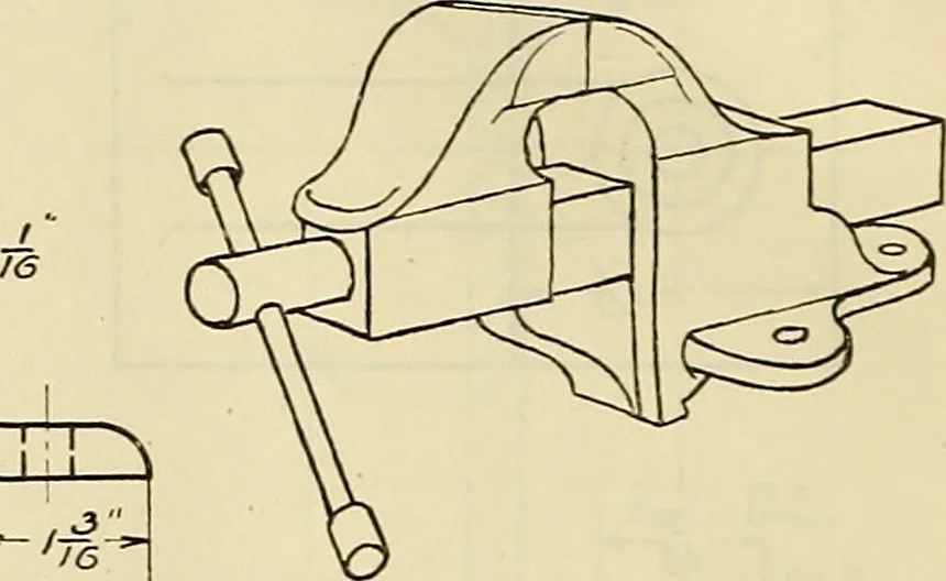 An illustration from Mechanical drawing problems for high schools, normal schools and vocational schools, 1918, leaf 209