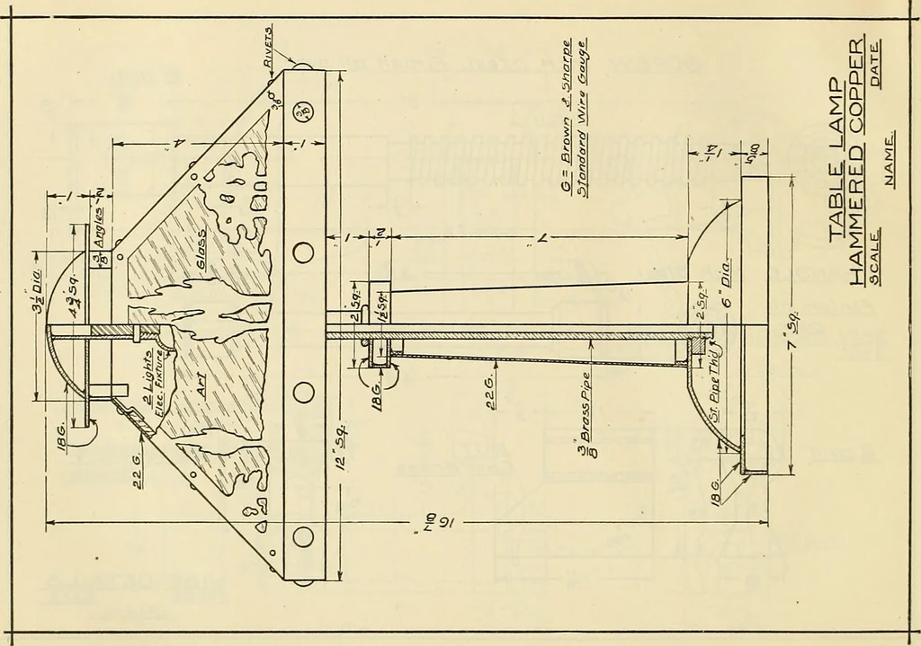 An illustration from Mechanical drawing problems for high schools, normal schools and vocational schools, 1918, leaf 211