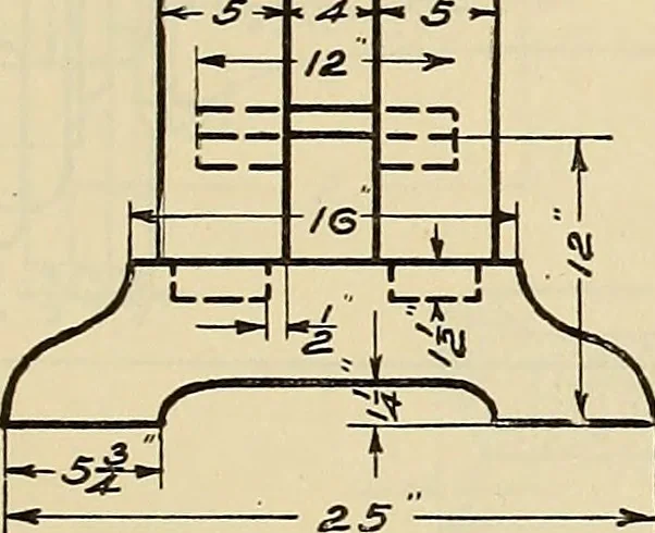 An illustration from Mechanical drawing problems for high schools, normal schools and vocational schools, 1918, leaf 216