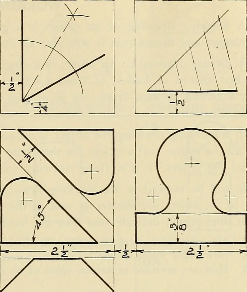 An illustration from Mechanical drawing problems for high schools, normal schools and vocational schools, 1918, leaf 26