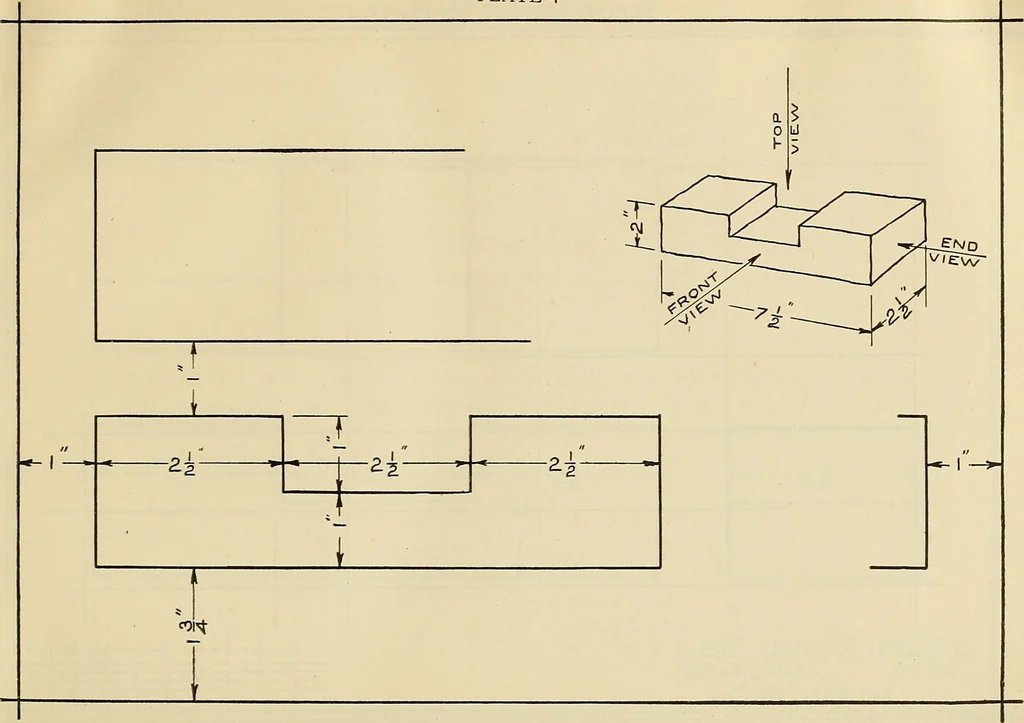 An illustration from Mechanical drawing problems for high schools, normal schools and vocational schools, 1918, leaf 30
