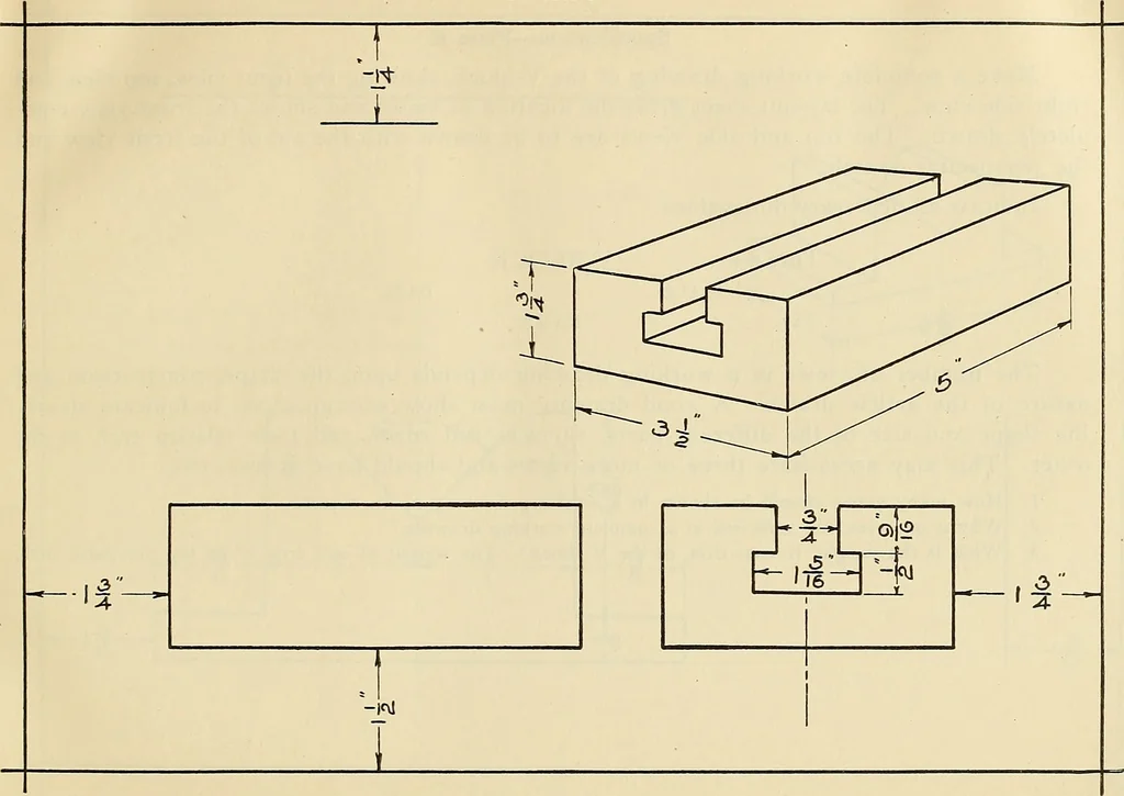 An illustration from Mechanical drawing problems for high schools, normal schools and vocational schools, 1918, leaf 34