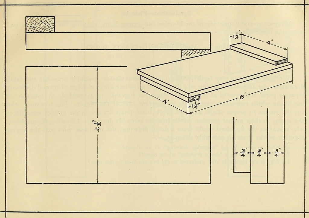 An illustration from Mechanical drawing problems for high schools, normal schools and vocational schools, 1918, leaf 48