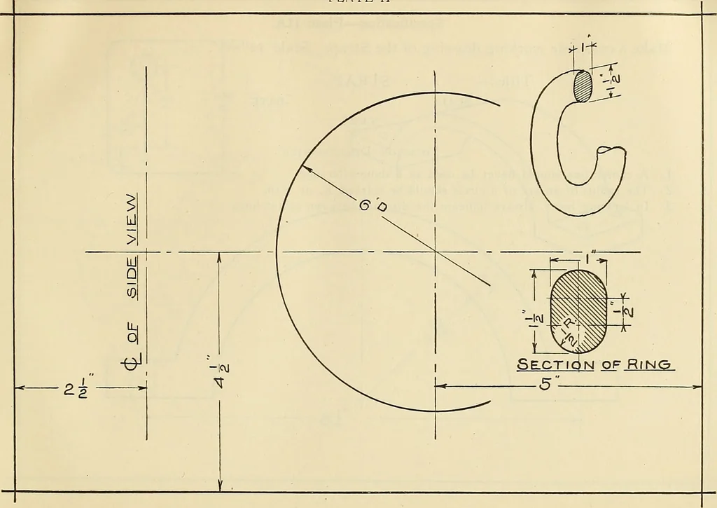 An illustration from Mechanical drawing problems for high schools, normal schools and vocational schools, 1918, leaf 54