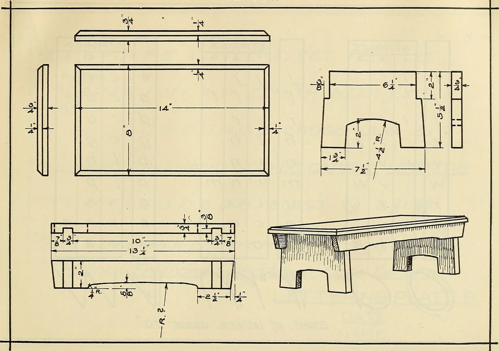 An illustration from Mechanical drawing problems for high schools, normal schools and vocational schools, 1918, leaf 72