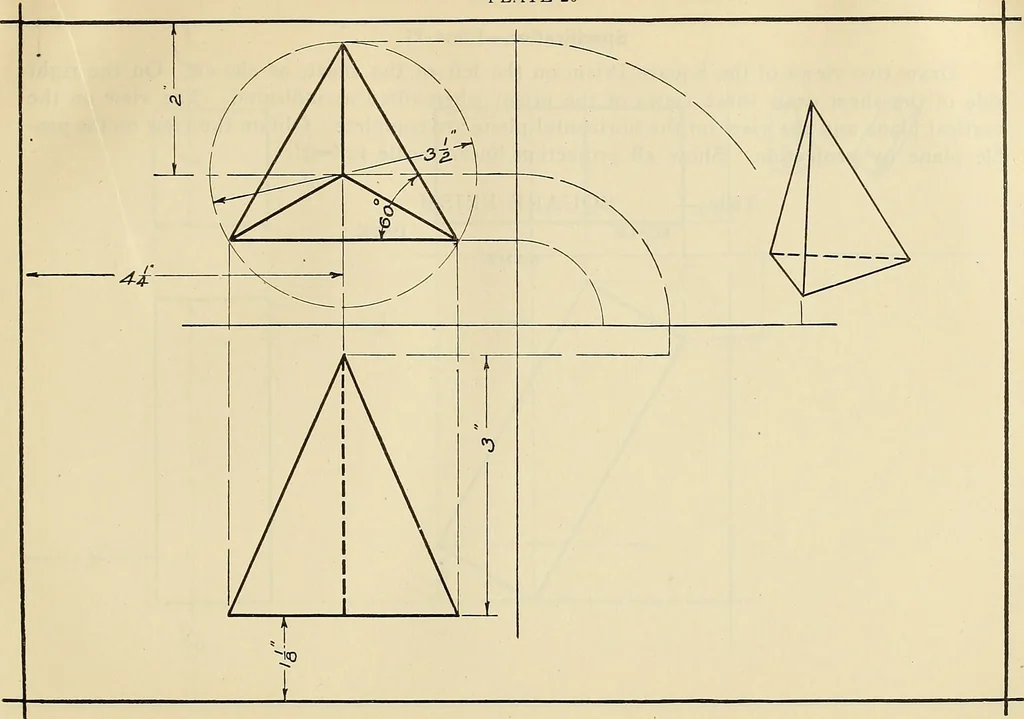 An illustration from Mechanical drawing problems for high schools, normal schools and vocational schools, 1918, leaf 84
